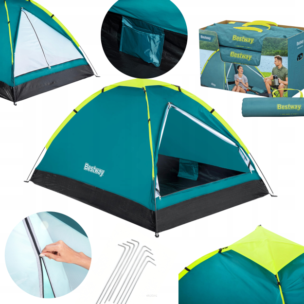 Namiot turystyczny 2-osobowy z torbą BESTWAY 205x145x100cm COOL DOME